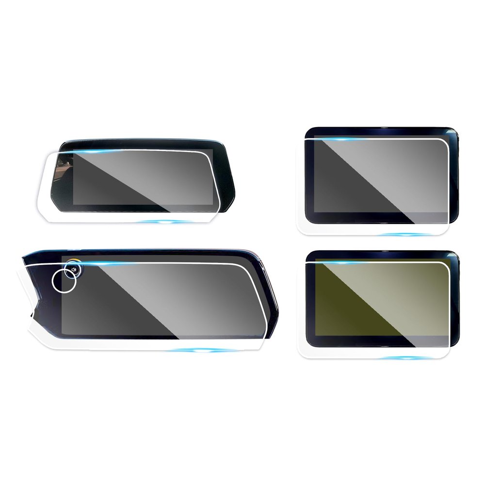 4 pcs 2025 2026 Tahoe Suburban Tempered Glass Screen Protector for 2025 Chev y Tahoe z71 Suburban Nav. 17.7Inch Dash 11Inch Rear Seat Media Dual 12.6-Inch 2025 Chev rolet Tahoe Suburban Accessories