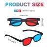 MECCANIXITY 10pcs Red Blue 3D Viewing Glasses, Plastic 3D Movies Glass for TV Anaglyph Stereoscopic Projection Video Game, 6 Inch Black Frame view 2