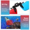 MECCANIXITY Red Blue/Cyan 3D Clip-on Glasses, Anaglyph 3D Viewing Glasses Hanging Frame Square for Movies Theater Games TV Photos Projector view 3