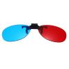 MECCANIXITY Red Blue/Cyan 3D Clip-on Glasses, Anaglyph 3D Viewing Glasses Hanging Frame Round for Movies Theater Games TV Photos Projector view 1