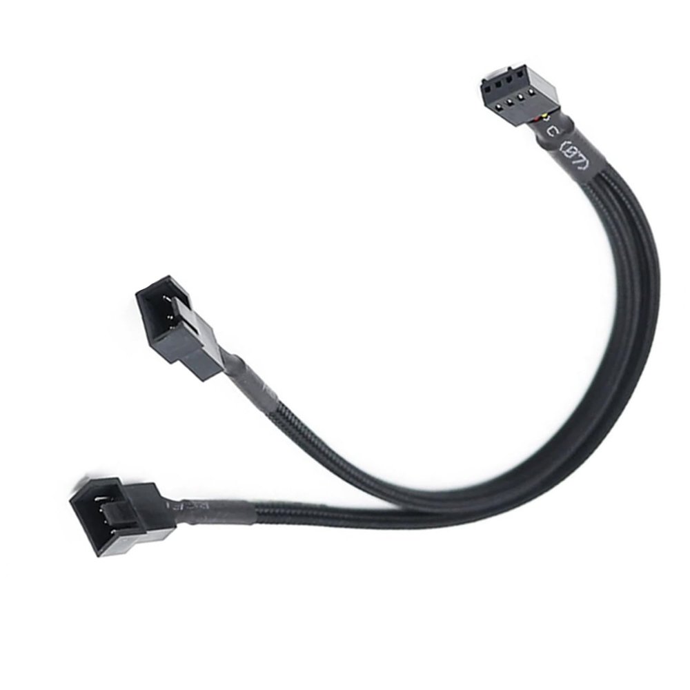 PWM Fan Splitter Cable 1 to 2 Way PC Fan Splitter Cable 4pin PWM Fan Splitter Adapter for Computer Accessory