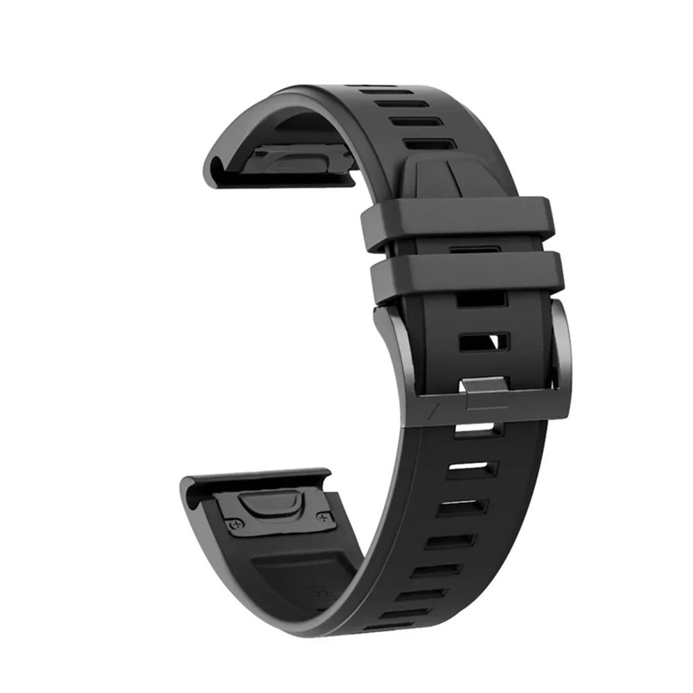 1PCS 26mm 22mm Silicone Strap For Garmin Fenix E 8 7X 7 Pro 6 6X 5 5X Plus/Epix Pro Gen 2/Descent G2(Style2 Black,1PCS QuickFit 26mm)