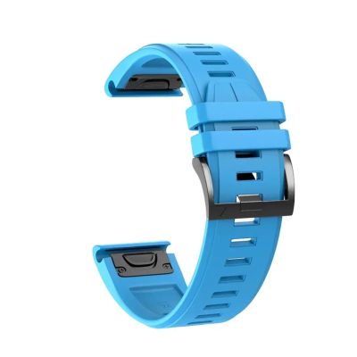 1PCS 26mm 22mm Silicone Strap For Garmin Fenix E 8 7X 7 Pro 6 6X 5 5X Plus/Epix Pro Gen 2/Descent G2(Style2 Sky blue,1PCS QuickFit 26mm)