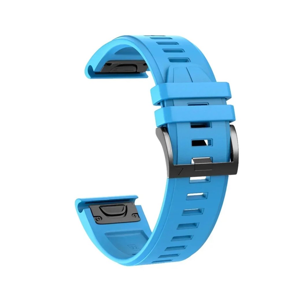 1PCS 26mm 22mm Silicone Strap For Garmin Fenix E 8 7X 7 Pro 6 6X 5 5X Plus/Epix Pro Gen 2/Descent G2(Style2 Sky blue,1PCS QuickFit 26mm)