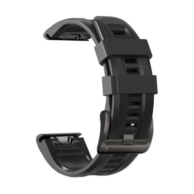 1PCS 26mm 22mm Silicone Strap For Garmin Fenix E 8 7X 7 Pro 6 6X 5 5X Plus/Epix Pro Gen 2/Descent G2(Style3 Black,1PCS QuickFit 26mm)