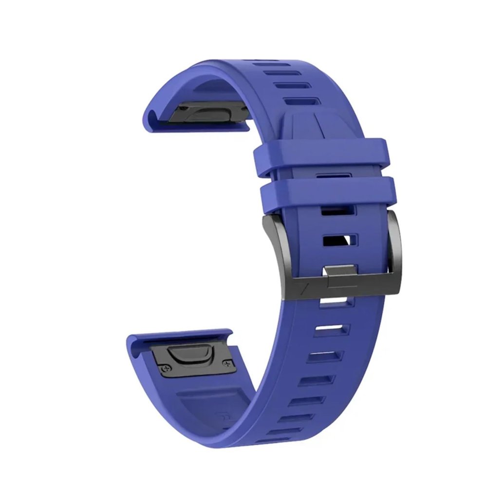 1PCS 26mm 22mm Silicone Strap For Garmin Fenix E 8 7X 7 Pro 6 6X 5 5X Plus/Epix Pro Gen 2/Descent G2(Style2 Blue,1PCS QuickFit 22mm)