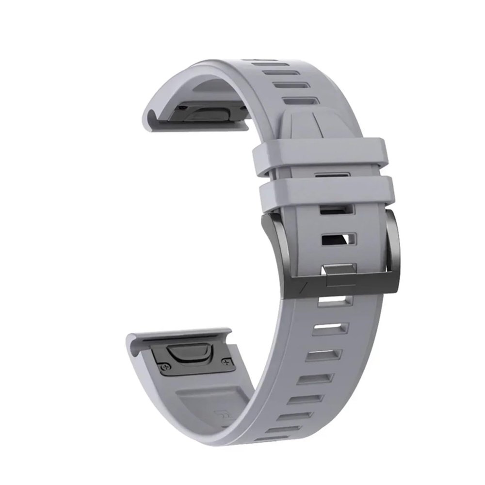 1PCS 26mm 22mm Silicone Strap For Garmin Fenix E 8 7X 7 Pro 6 6X 5 5X Plus/Epix Pro Gen 2/Descent G2(Style2 Gray,1PCS QuickFit 26mm)