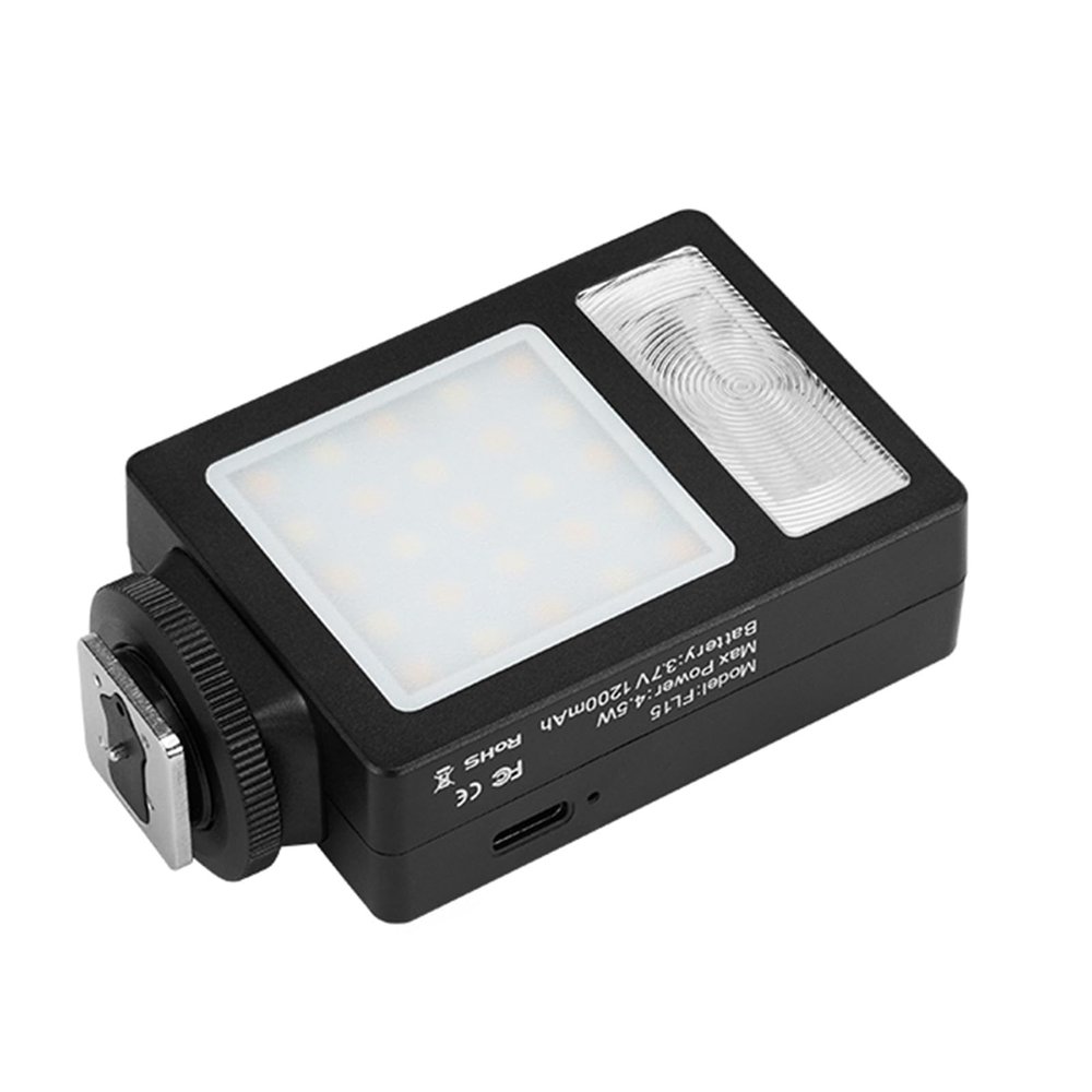 Camera Mini Flashlight Fill Light, Small Camera Flashlight Shootings Fill Light with 5 Brightness Levels GN10 2500K-6500K, Shoe Mount Flashes On Camera Video Lights
