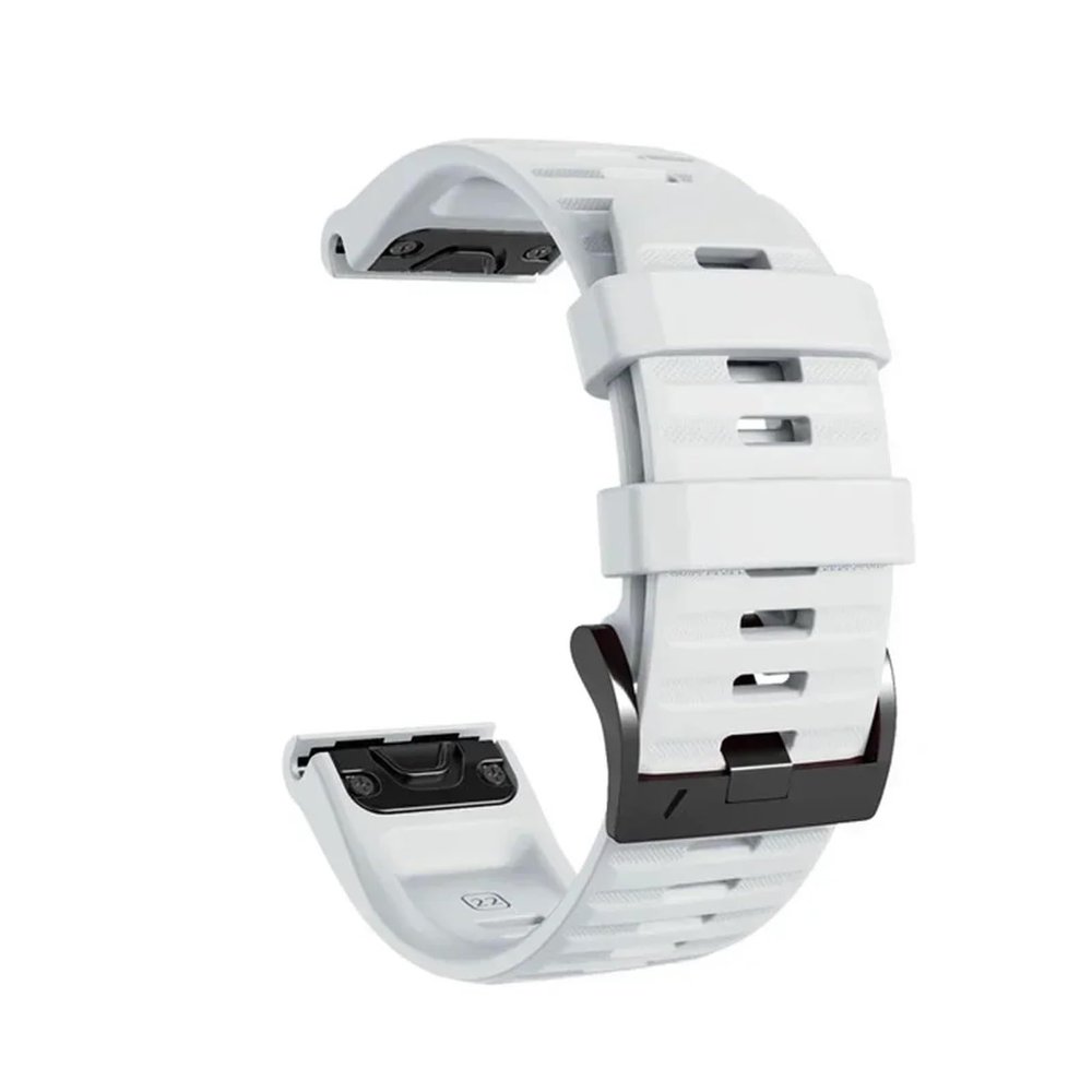 1PCS 26mm 22mm Silicone Strap For Garmin Fenix E 8 7X 7 Pro 6 6X 5 5X Plus/Epix Pro Gen 2/Descent G2(Style1 White,1PCS QuickFit 22mm)