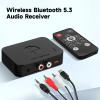 M2R Bluetooth 5.4 Audio Receiver 3.55mm RCA Bluetooth Adapter for Stereo Wireless Audio Receiver/USB Flash Drive/NFC One Touch Connection for Home and Car Stereo System Speakers view 3