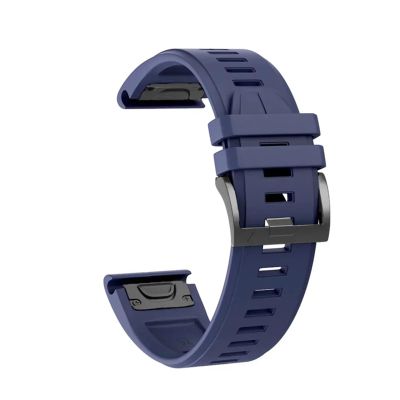 1PCS 26mm 22mm Silicone Strap For Garmin Fenix E 8 7X 7 Pro 6 6X 5 5X Plus/Epix Pro Gen 2/Descent G2(Style2 Midnight blue,1PCS QuickFit 26mm)
