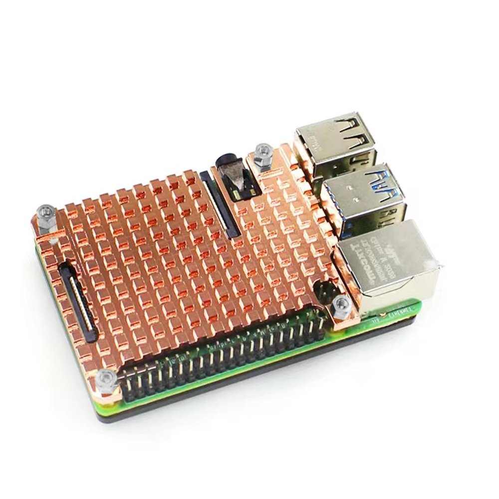 Replacement Copper Heatsink Fast Heat Dissipation Protective Passive Cooling Case for Raspberry Pi 4B Parts