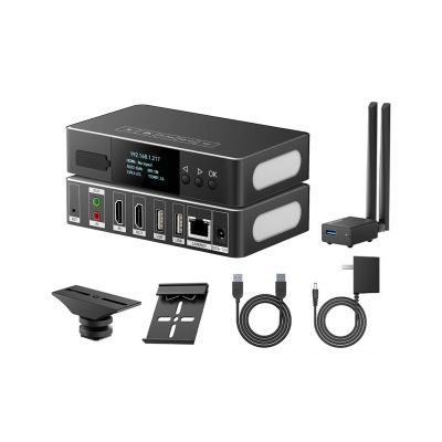 WayPonDEV ENC1-V3P 4K HD HDMI Encoder NDI Decoder - SRT RTMP/RTSP/UDP/H265 Protocols - Support POE and Tally - 100ms Low Latency, 10/100 RJ45 Ethernet Port for Live Stream Broadcasting (Full Kit)