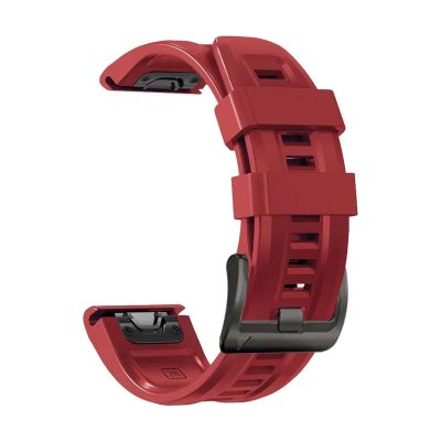 1PCS 26mm 22mm Silicone Strap For Garmin Fenix E 8 7X 7 Pro 6 6X 5 5X Plus/Epix Pro Gen 2/Descent G2(Style3 Red,1PCS QuickFit 26mm)