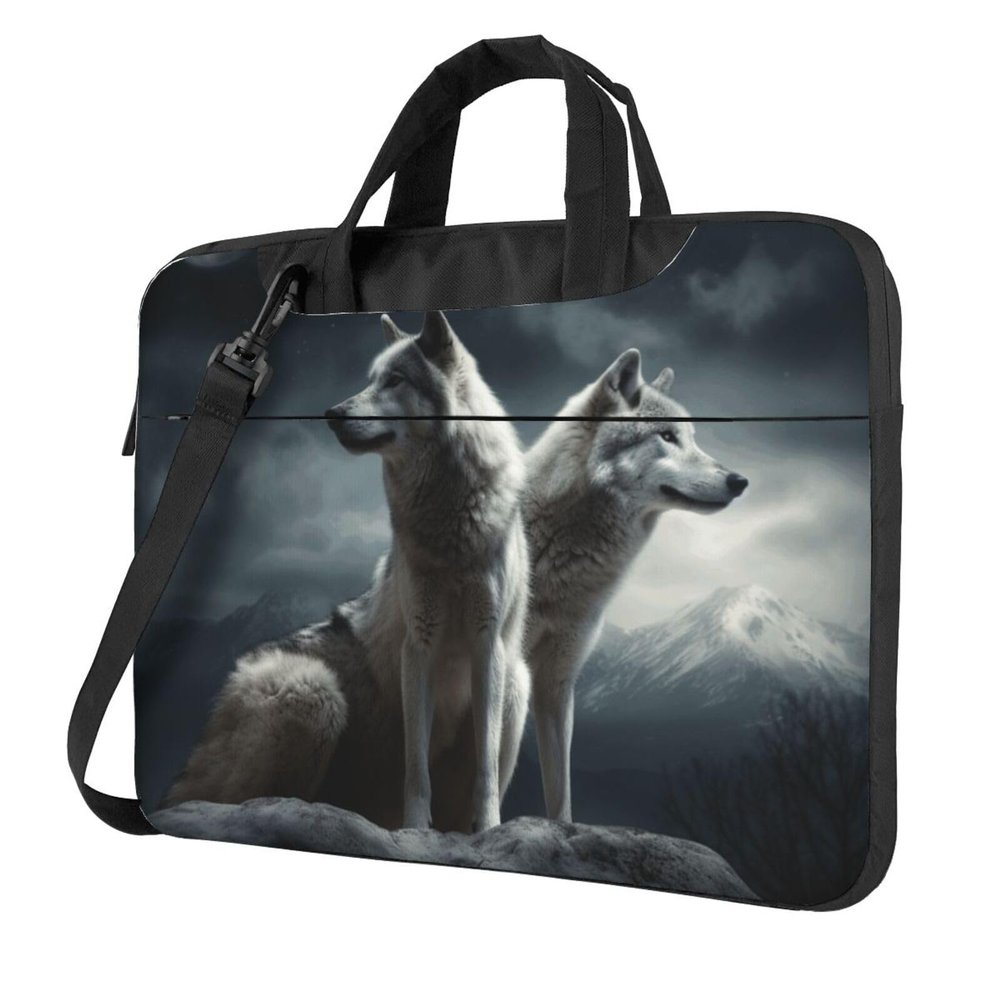 Laptop Bag 15.6 inch Shockproof Protective Notebook Case wolf at night Laptop Case Sleeve Portable Computer Bag