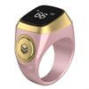 Aikimfuly Smart Zikr Ring, Smart Ring Counter Waterproof Digital Counter & Vibration Reminder, Unisex Azan Alarm Clock Finger Counter for Muslims(18mm Pink) view 1