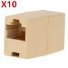 10 PCS RJ45 Female Network Ethernet LAN Connector Adapter Coupler Extender Parts view 2