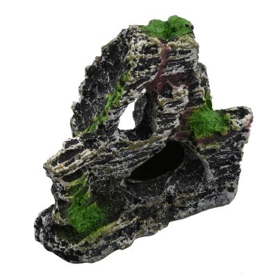 Resin Aquarium Decoration Fish Tank Mountain View Stone Ornament Landscape Hiding Cave Accessory