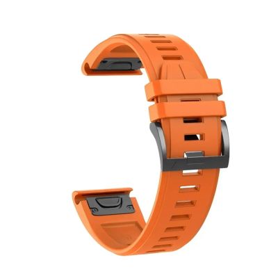 1PCS 26mm 22mm Silicone Strap For Garmin Fenix E 8 7X 7 Pro 6 6X 5 5X Plus/Epix Pro Gen 2/Descent G2(Style2 Orange,1PCS QuickFit 22mm)