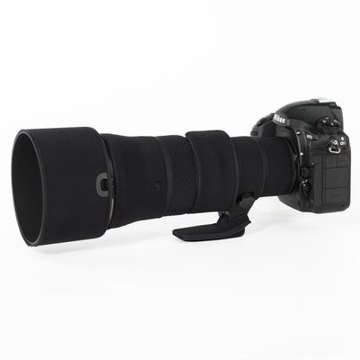 CHASING BIRDS Lens Camouflage Waterproof Coat for Nikon AF-S 500mm f/5.6E PF ED VR Rainproof Lens Protective Cover Version IV (Classic Black, with 2.0X TC (TC-20E II))