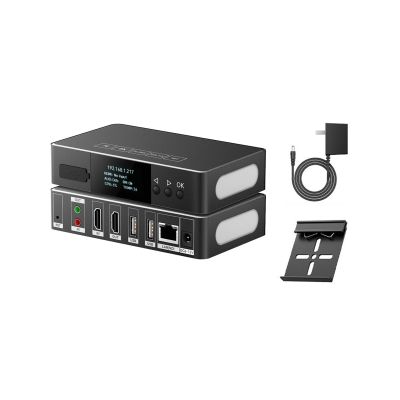 WayPonDEV ENC1-V3P 4K HD HDMI Encoder NDI Decoder - SRT RTMP/RTSP/UDP/H265 Protocols - Support POE and Tally - 100ms Low Latency, 10/100 RJ45 Ethernet Port for Live Stream Broadcasting (DIN Mount Kit)