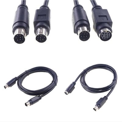 OSCWAZZS 1 3 5 10 Pcs Mini Din 8 Pin Male Female Adapter Data Cable Socket Conventer Application Shielding Wires(Male Female 3.0Meter,1PCS)