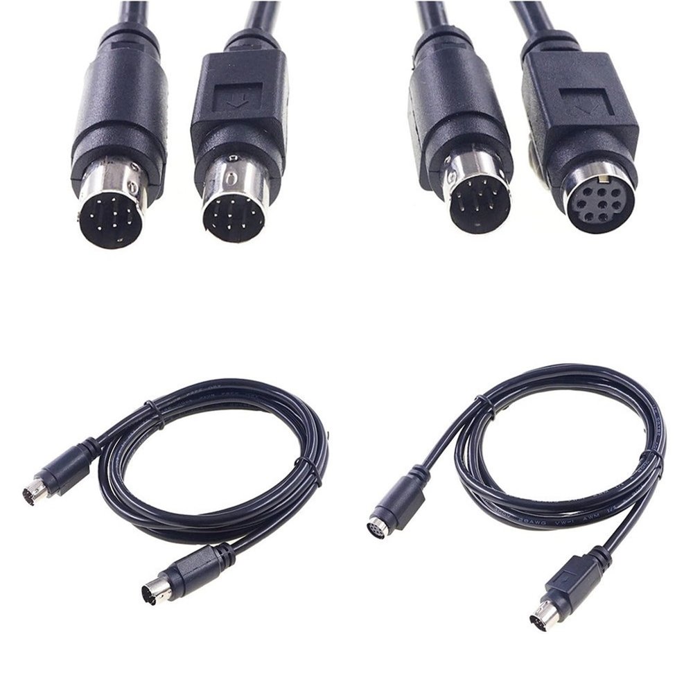 OSCWAZZS 1 3 5 10 Pcs Mini Din 8 Pin Male Female Adapter Data Cable Socket Conventer Application Shielding Wires(Male Female 3.0Meter,1PCS)