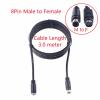 OSCWAZZS 1 3 5 10 Pcs Mini Din 8 Pin Male Female Adapter Data Cable Socket Conventer Application Shielding Wires(Male Female 3.0Meter,1PCS) view 2