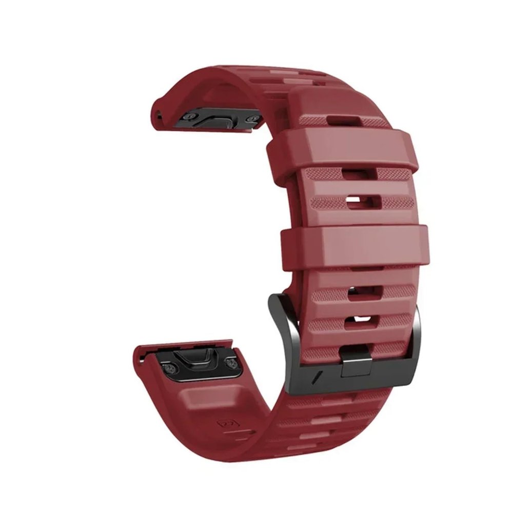 1PCS 26mm 22mm Silicone Strap For Garmin Fenix E 8 7X 7 Pro 6 6X 5 5X Plus/Epix Pro Gen 2/Descent G2(Style1 Red,1PCS QuickFit 22mm)