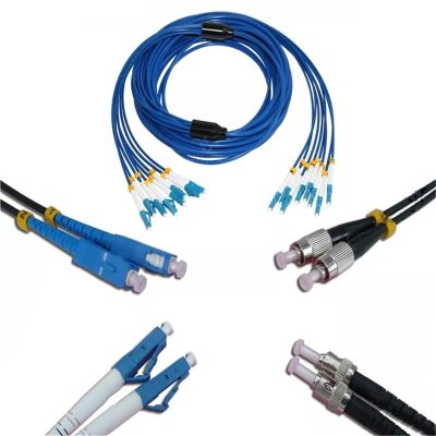 8 Wire Armoured Fiber Optic Patch Cable 1-50m SM Blue (15m 1pc LC-LC)