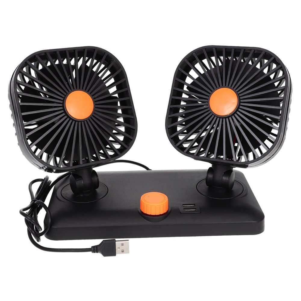 DOITOOL Car Usb Cooling Fan for Vehicles Lightweight Car Supplies for Use Dual Usb Interface for Easy Compatibility