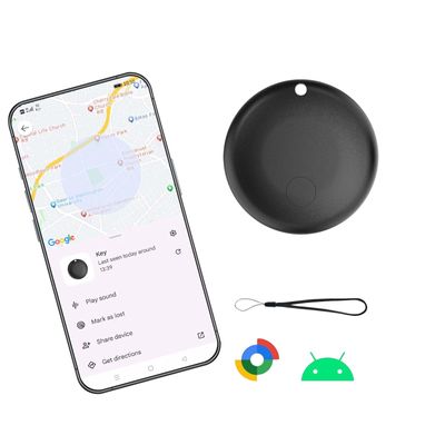 Bluetooth Tracker for Android 1-Pack,Item Finder for Android Device, Works with Google Find Hub Device,Used as Key Finder/Luggage Locator with No Subscription-Black