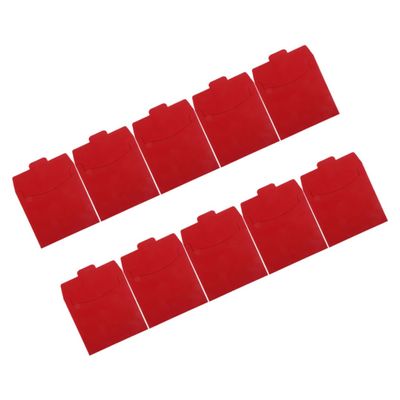 Luxshiny 10pcs Cd DVD Sleeves Red Paper Sleeve for Disc Storage for Wedding Photographers and Advertising Materials and Organization