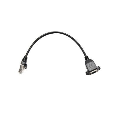 Network Extension Cable RJ45 Male to Female Screw Panel Mount Ethernet Cable LAN Network Extension Cable Accessory