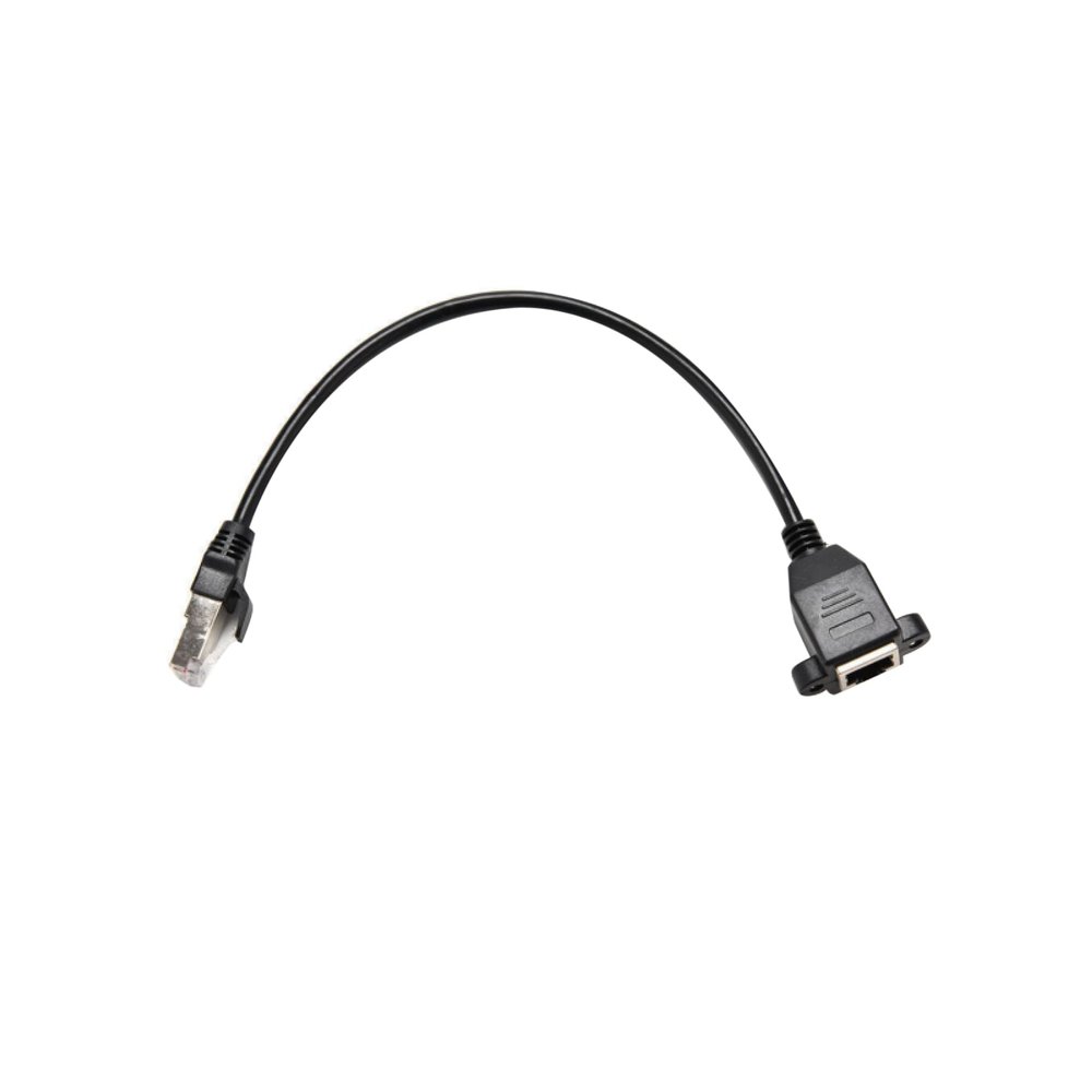 Network Extension Cable RJ45 Male to Female Screw Panel Mount Ethernet Cable LAN Network Extension Cable Accessory