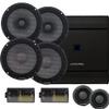 Alpine R Series Speaker Upgrade Package - One Pair of R2-S65 6.5" 2-Way Coaxial Speakers, One Pair of R2-S65C 6.5" 2-Way Component Speakers and 4 Channel S Series Amplifier view 1