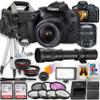 Canon EOS 2000D / Rebel T7 DSLR Camera with 18-55mm Lens and 420-800mm Telephoto Lens + LED Video Light, 2pc 64GB Memory Cards, Editing Software, Tripod, Camera Case, Filters & More, Black (Renewed) view 1