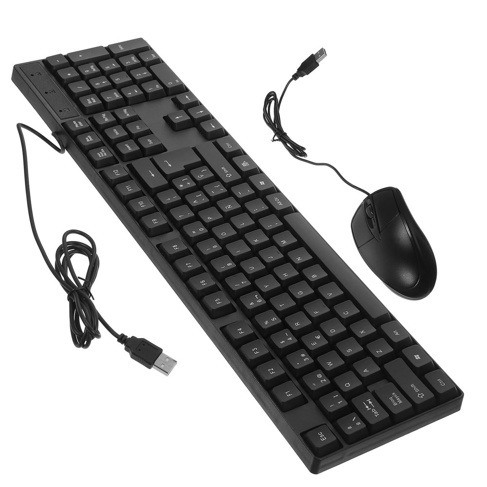 DIYEAH Modern Keyboard Mouse Combo USB Character Computer Accessory No Driver Needed