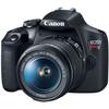 Canon EOS Rebel T7 DSLR Camera |24.1MP| with Canon 18-55mm is II Lens + LED Video Light + 2pc 64GB Memory, Case, Software Editor, Filters & Tripod Kit, Black (Renewed) view 2