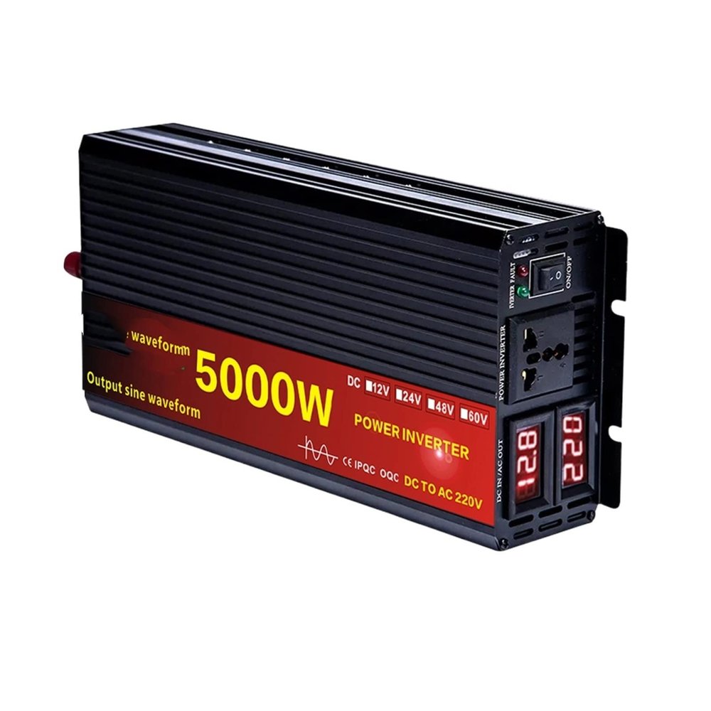 NZXEDVHU Solar Power Inverter 2000W 3000W 4000W 5000w Pure sine Wave 12v to 220v AC Voltage Converter Car Inverter(5000w,24V_220V_Universal)