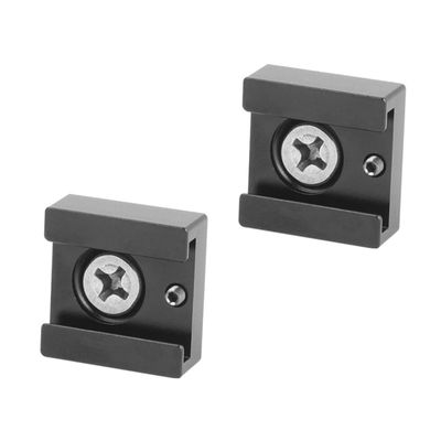 DOITOOL 2Pcs Cold Shoe Adapter Bracket Flash Mount for Camera Compatible with Threaded Devices for LED Lights Monitors and Microphones Black