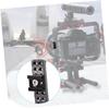 DOITOOL 2Pcs Cold Shoe Adapter Bracket Flash Mount for Camera Compatible with Threaded Devices for LED Lights Monitors and Microphones Black view 3