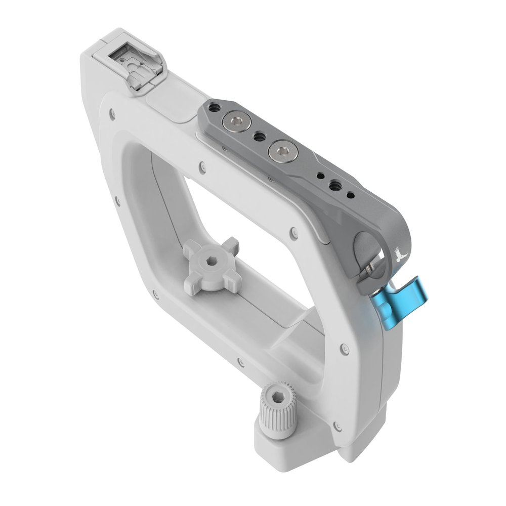 KONDOR BLUE | Top Handle Extension for Canon C400 | Integrated NATO Rail, 15mm Rod Clamp, Captive Hardware | Space Gray