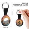 Funny Bike Riding Rider Tracker Holder Cover Shockproof Protective Case with Keychain Compatible with Air Tag 1PCS view 2