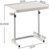 Adjustable Overbed Table with Cup Holder, Portable 90 Tilting Laptop Desk, Ergonomic Height Bedside Foldable Mobile Standing Desk for Home & Office view 2