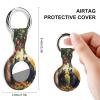 Animal Black Bear Tracker Holder Cover Shockproof Protective Case with Keychain Compatible with Air Tag 1PCS view 2