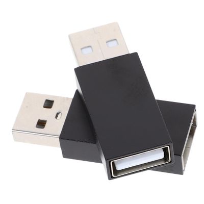 balacoo 2pcs USB Male to Female Adapter Aluminum Alloy Shell High Security Data Block Converter