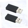 balacoo 2pcs USB Male to Female Adapter Aluminum Alloy Shell High Security Data Block Converter view 4