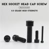 Black Grade 8.8 Hex Bolts Set - 2-30pcs M3 M4 M5 M6 M8 M10 Hex Bolts for Furniture Assembly(50mm,M5 10pcs) view 2