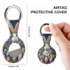 Easter Bunny Egg Tracker Holder Cover Shockproof Protective Case with Keychain Compatible with Air Tag 1PCS view 2